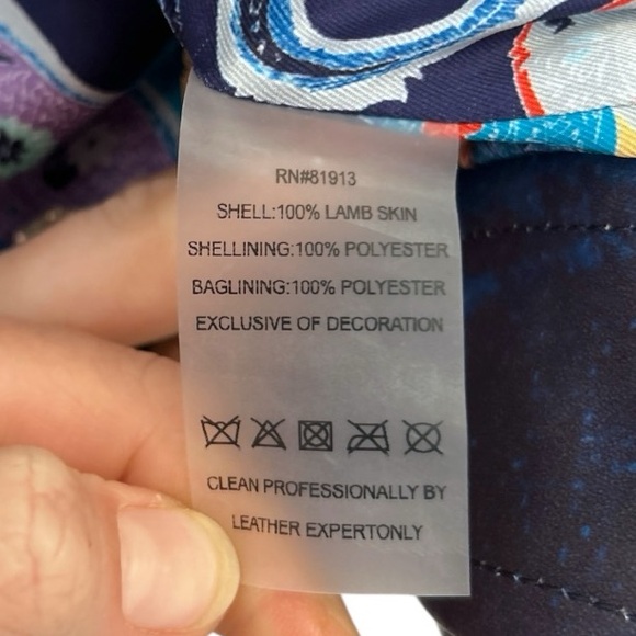 NWT Robert Graham Leather Moto Jacket Medium - Picture 15 of 16